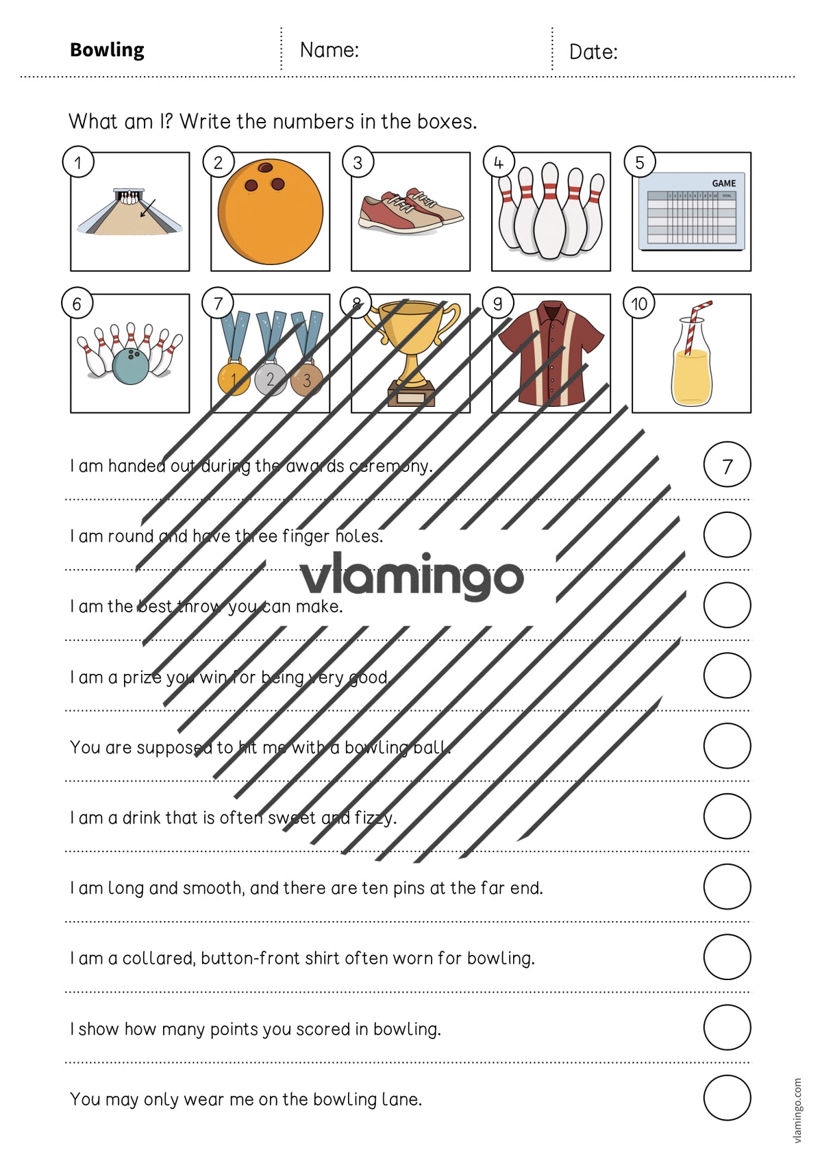 de englisch bowling what am i worksheet 003