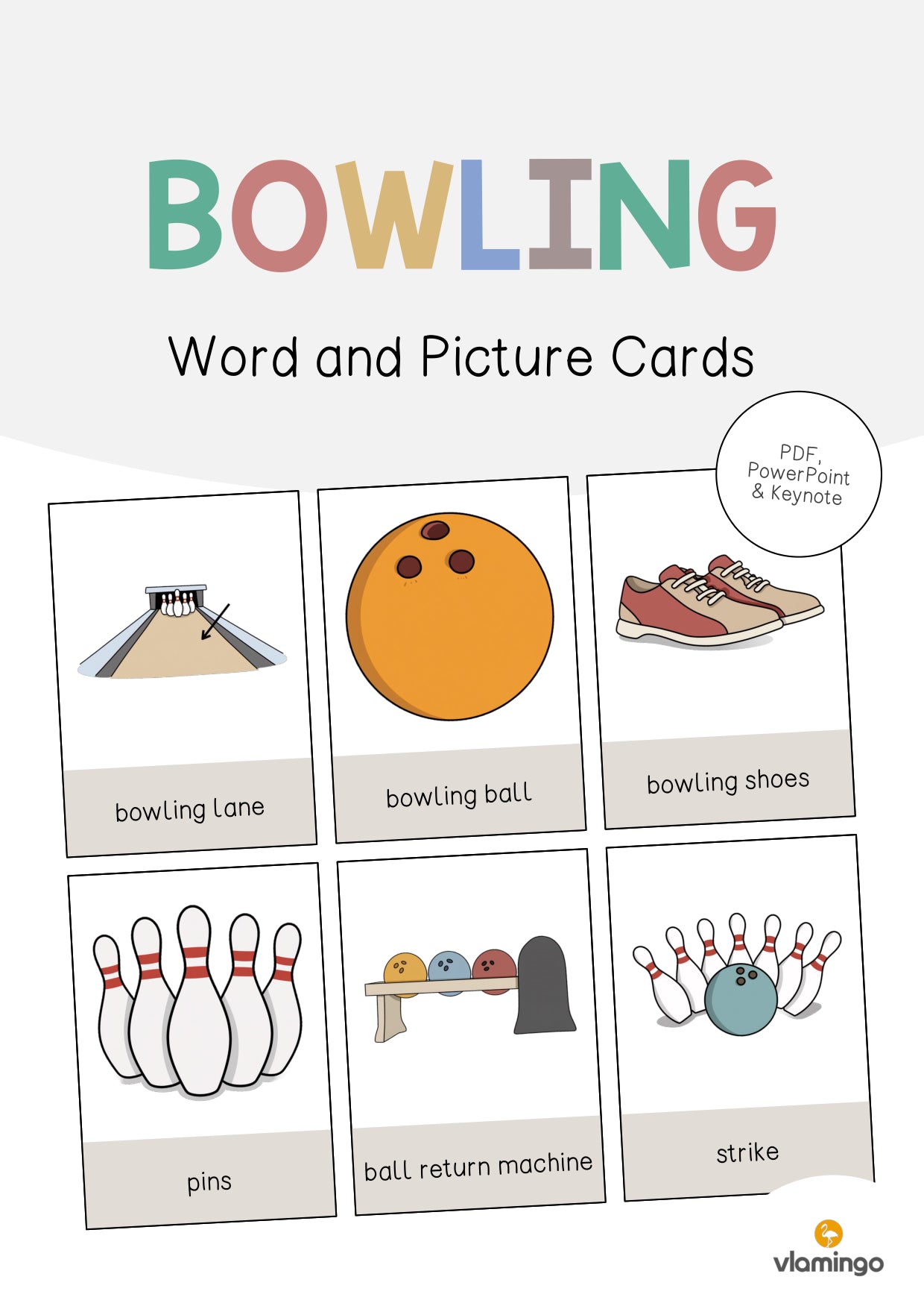 de englisch bowling word and picture cards 001