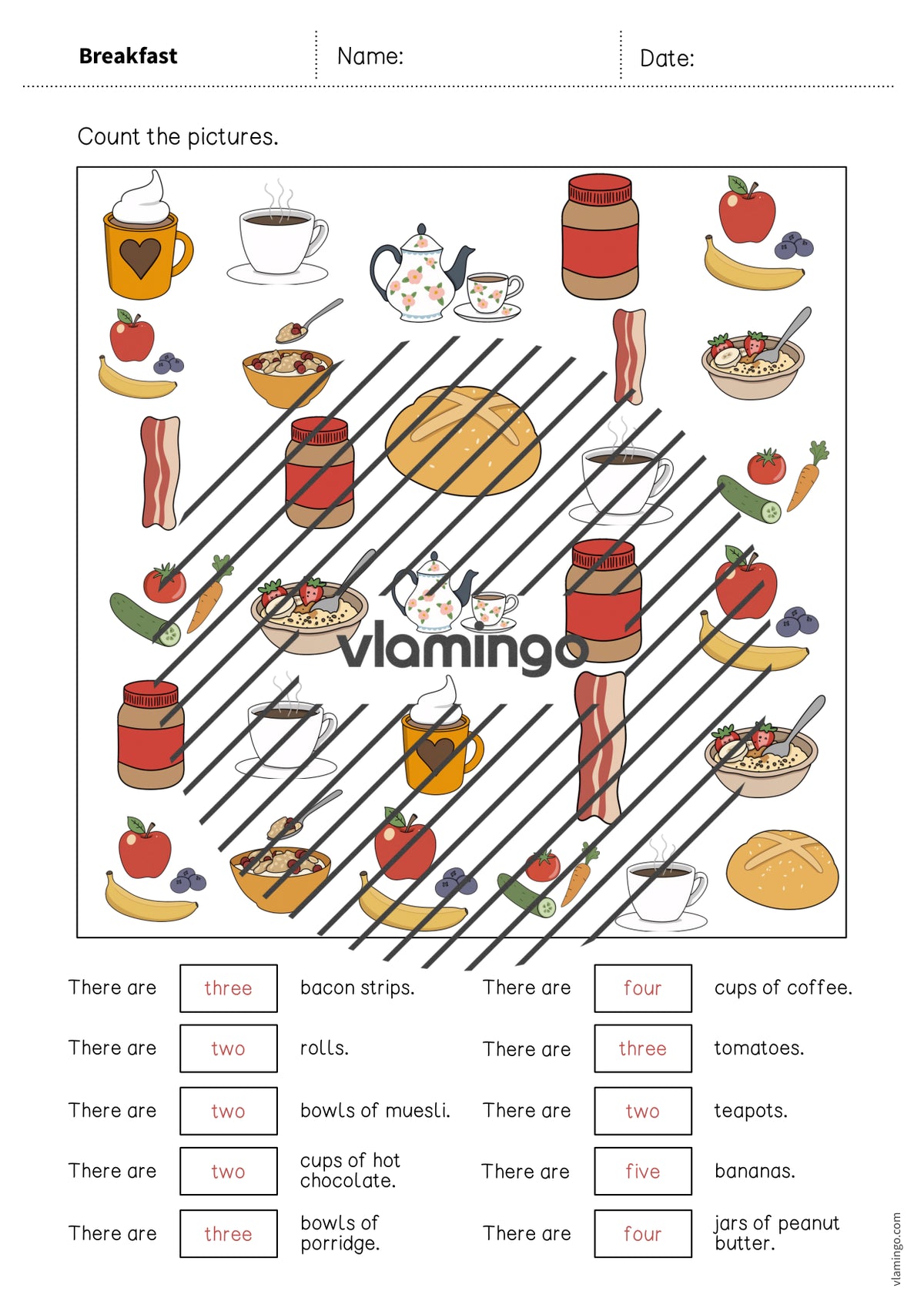 de englisch breakfast how many worksheet 011