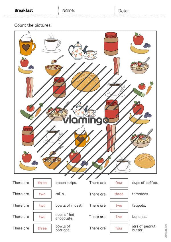 de englisch breakfast how many worksheet 011