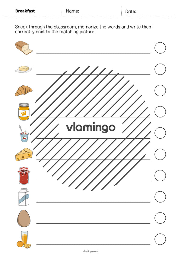 de englisch breakfast running dictation 012