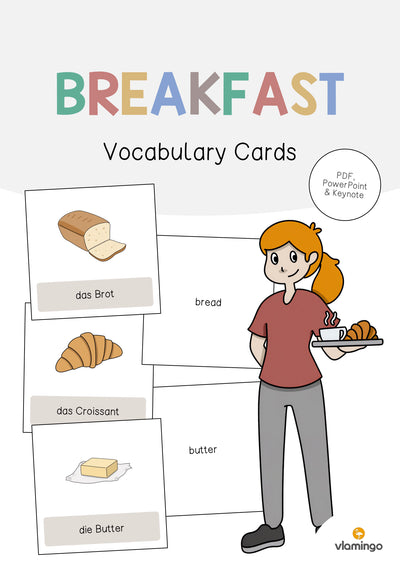 Breakfast / Frühstück: Vocabulary Cards (Englisch)