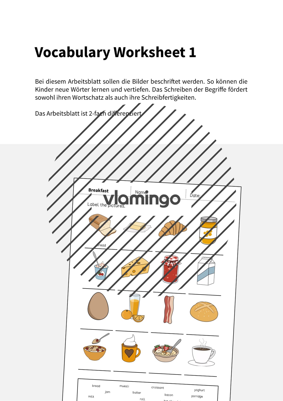 de englisch breakfast vocabulary worksheet 1 002