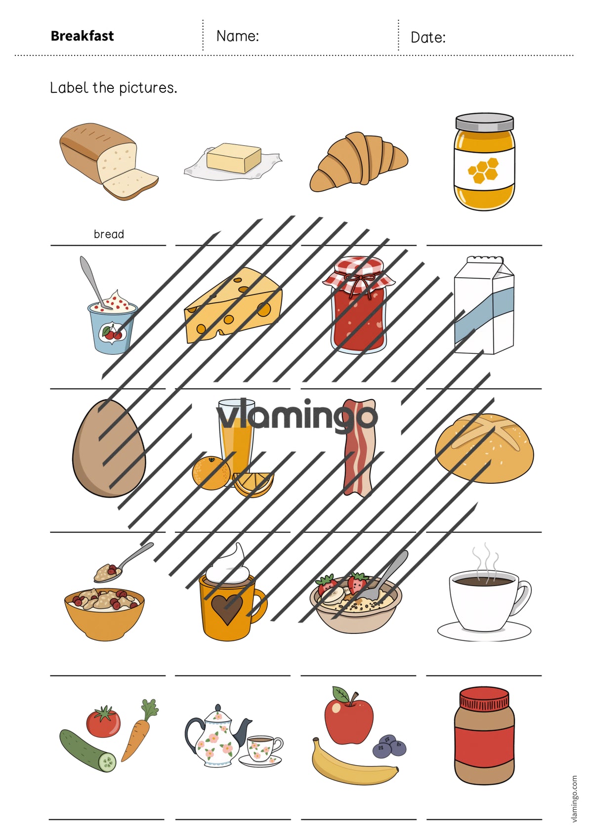 de englisch breakfast vocabulary worksheet 1 007