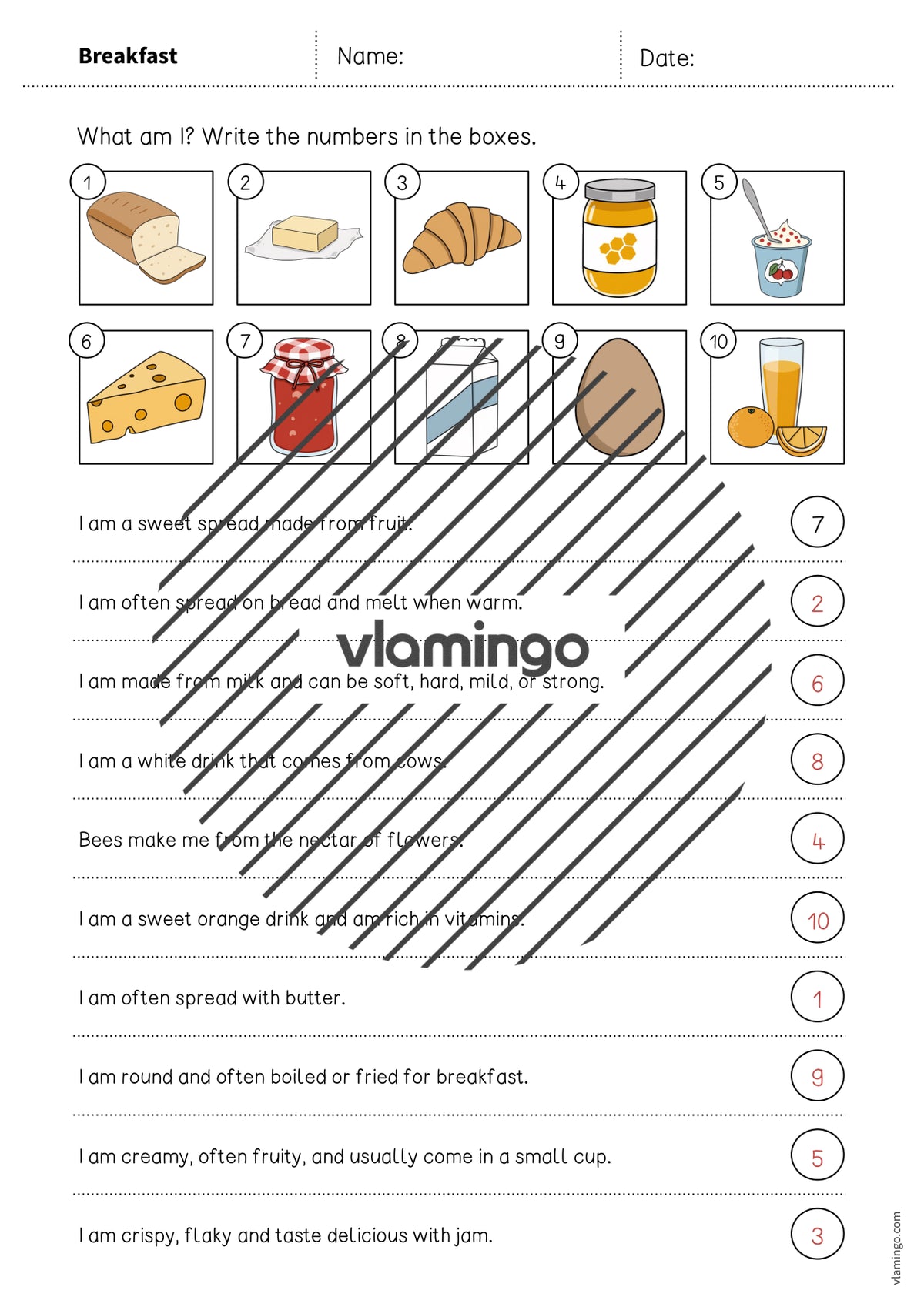 de englisch breakfast what am i worksheet 007