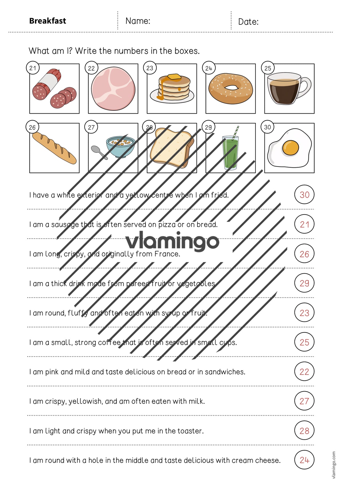 de englisch breakfast what am i worksheet 009