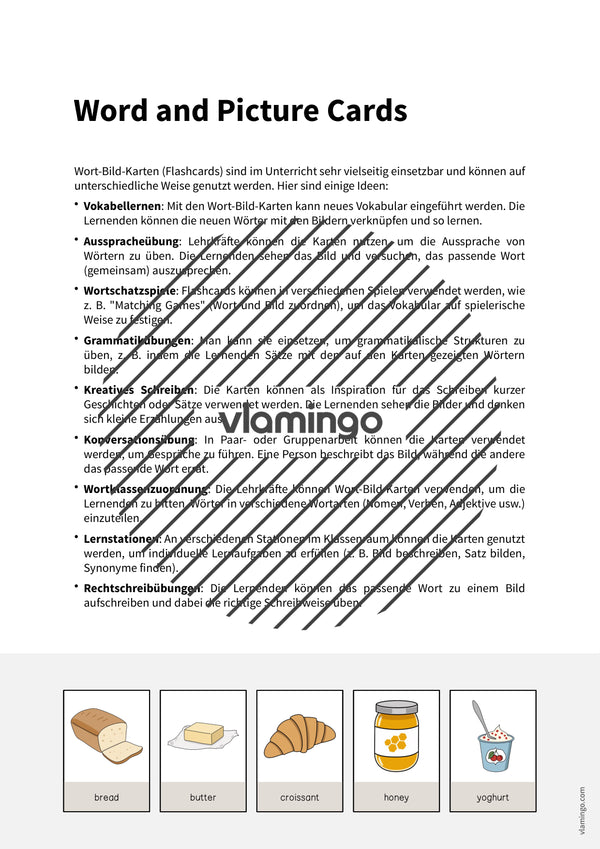 de englisch breakfast word and picture cards 002