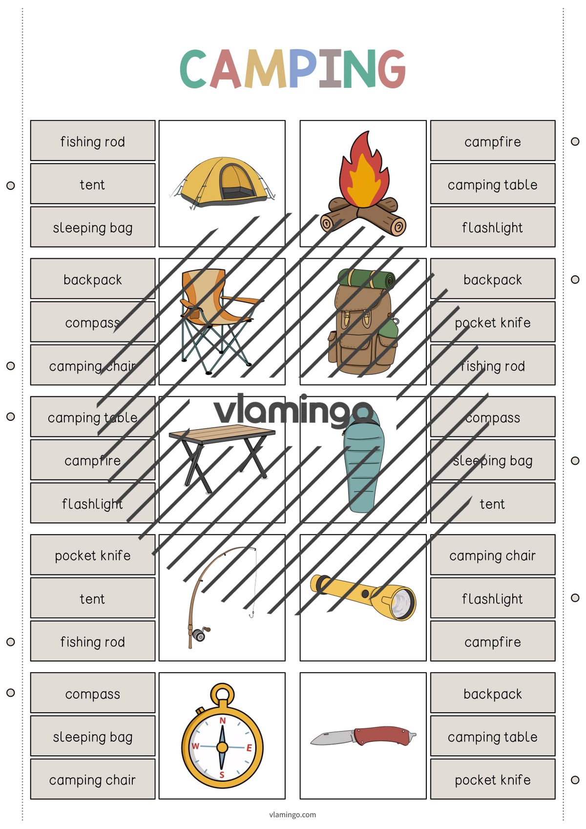 de englisch camping clip cards 003