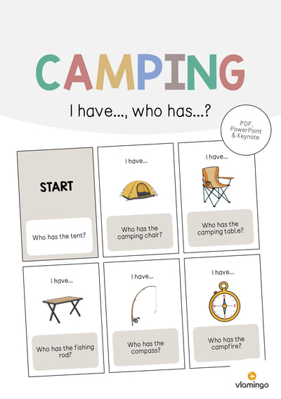 Camping: I have..., who has...? (Englisch)