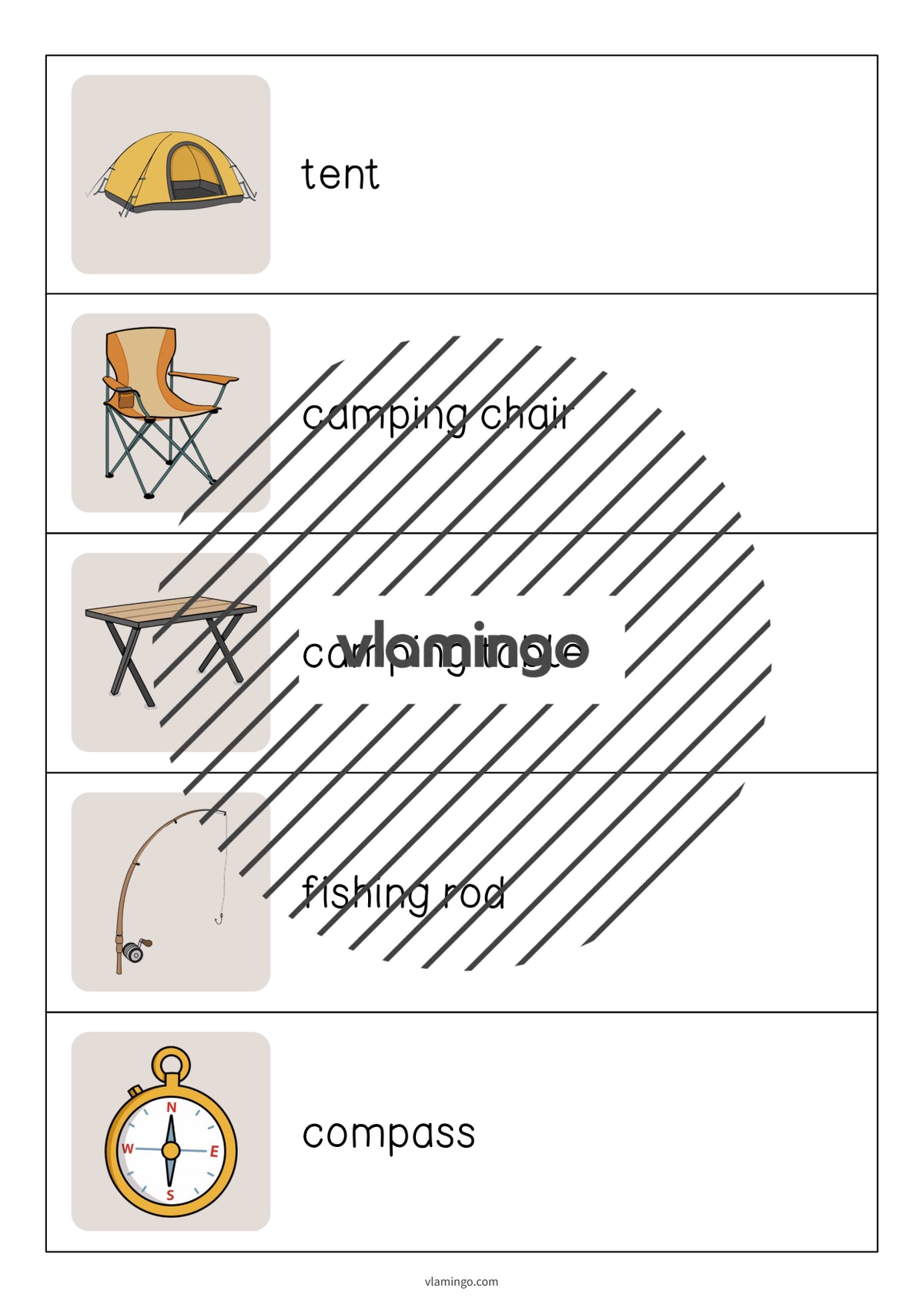 de englisch camping running dictation 003