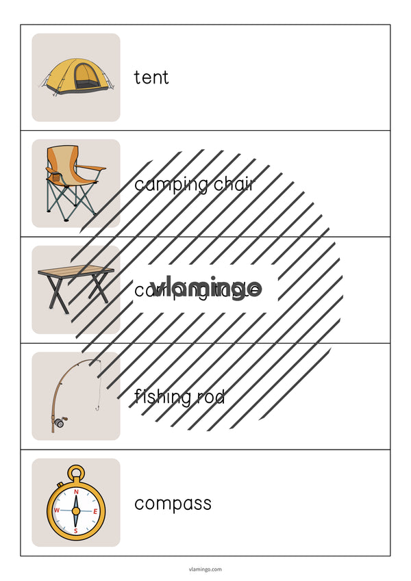 de englisch camping running dictation 003