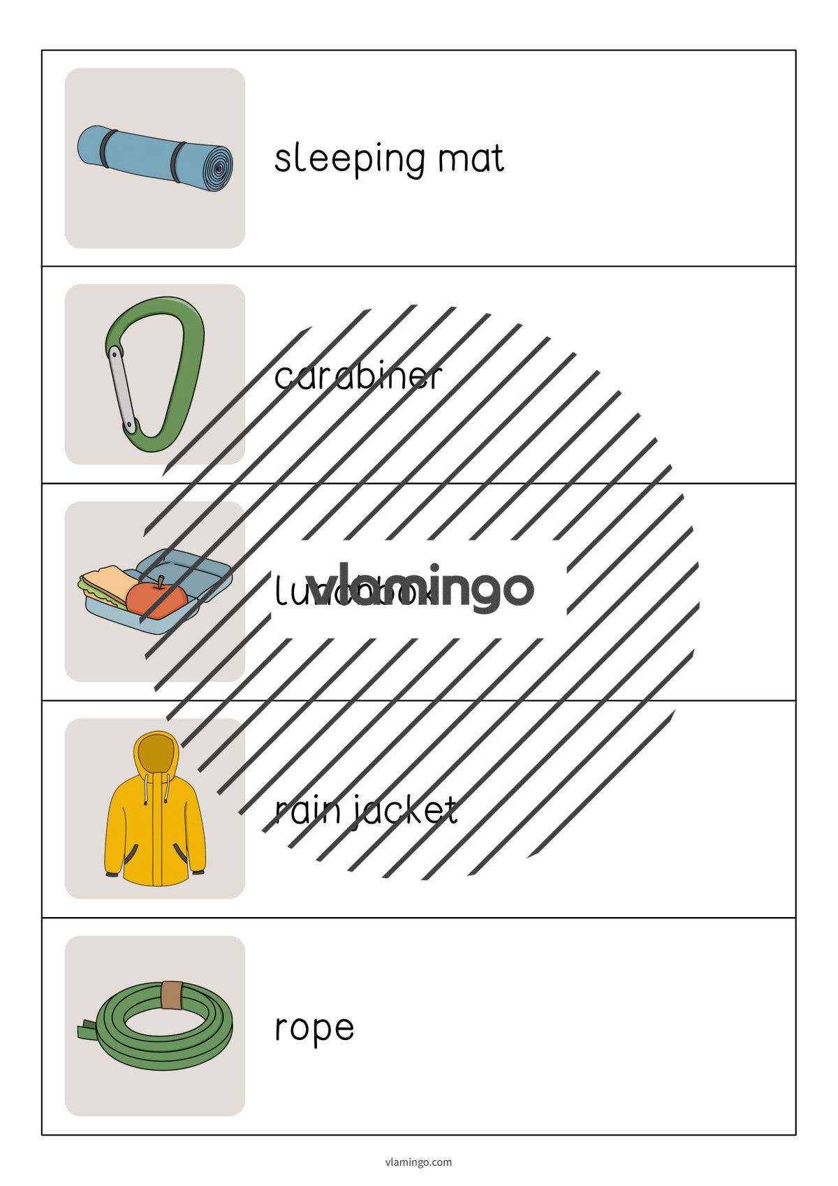 de englisch camping running dictation 006