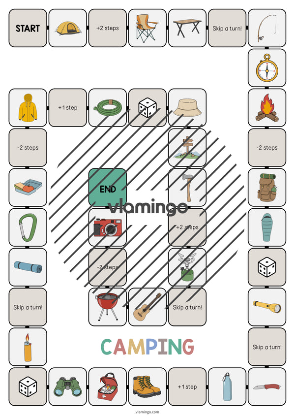 de englisch camping vocabulary game 003
