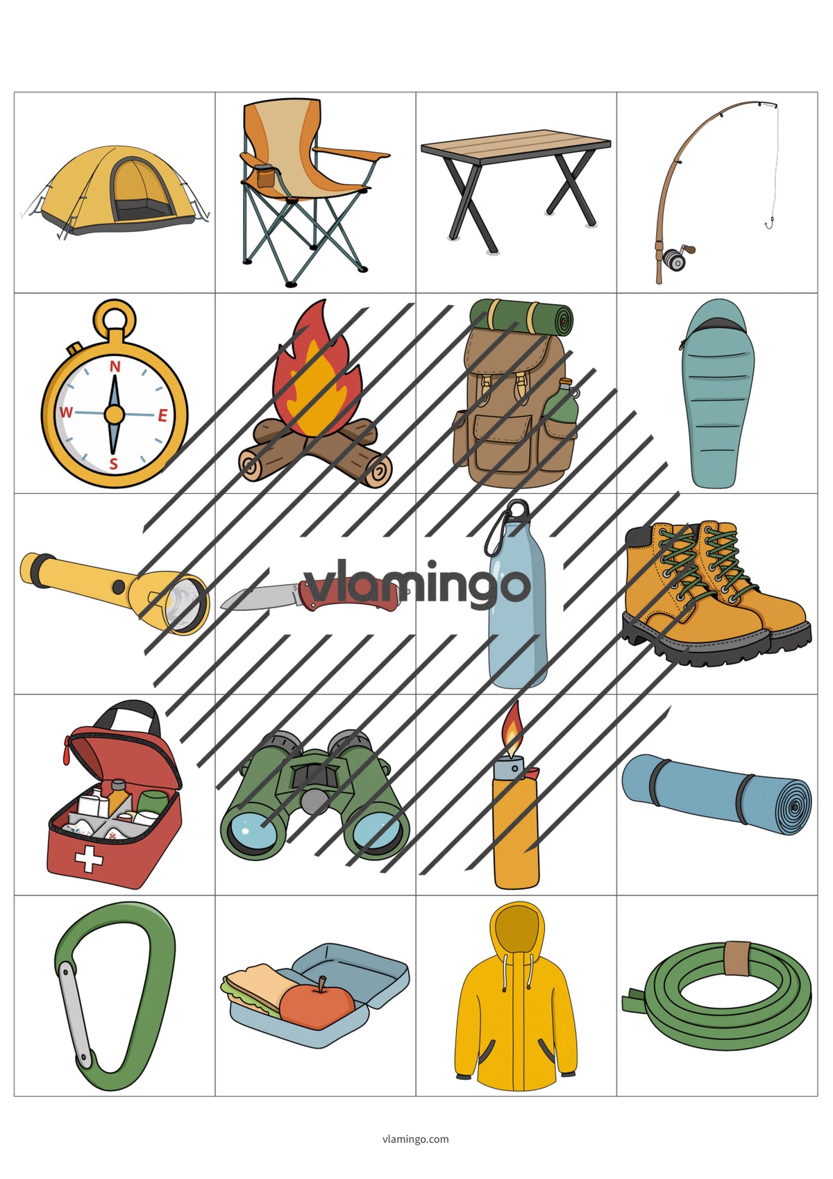 de englisch camping vocabulary wheel of fortune 015