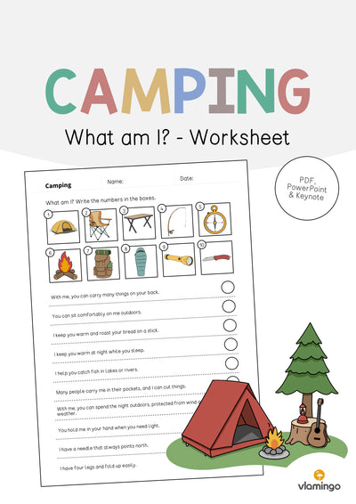 Camping: What am I? - Worksheet (Englisch)