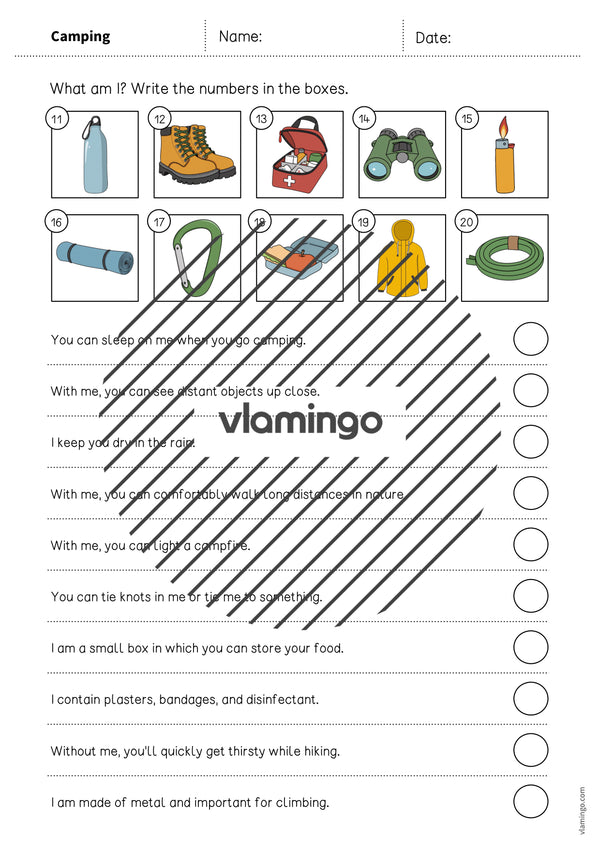 de englisch camping what am i worksheet 004