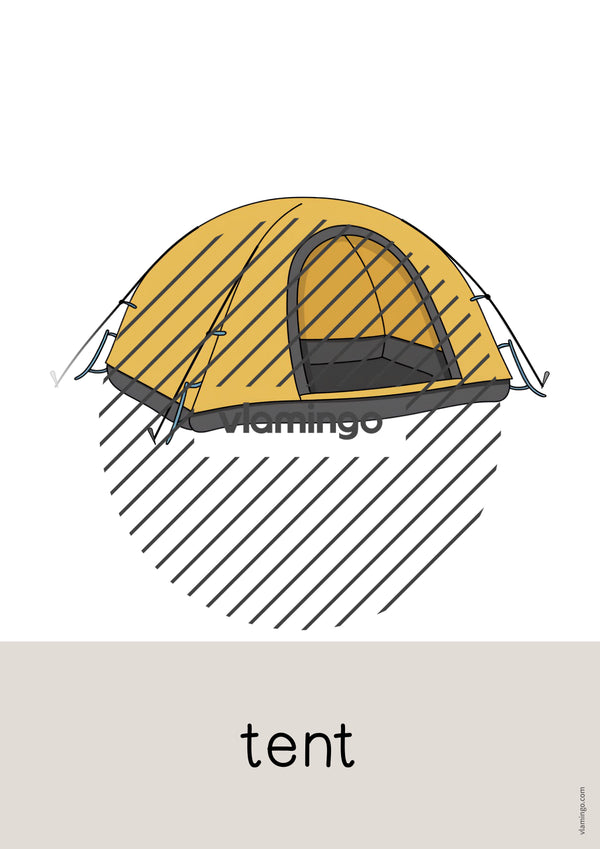 de englisch camping word and picture cards 003