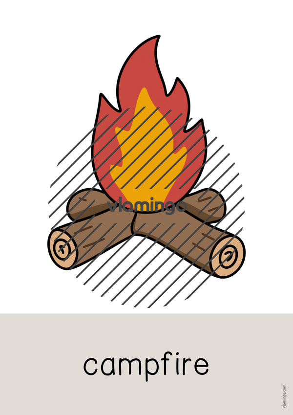 de englisch camping word and picture cards 008