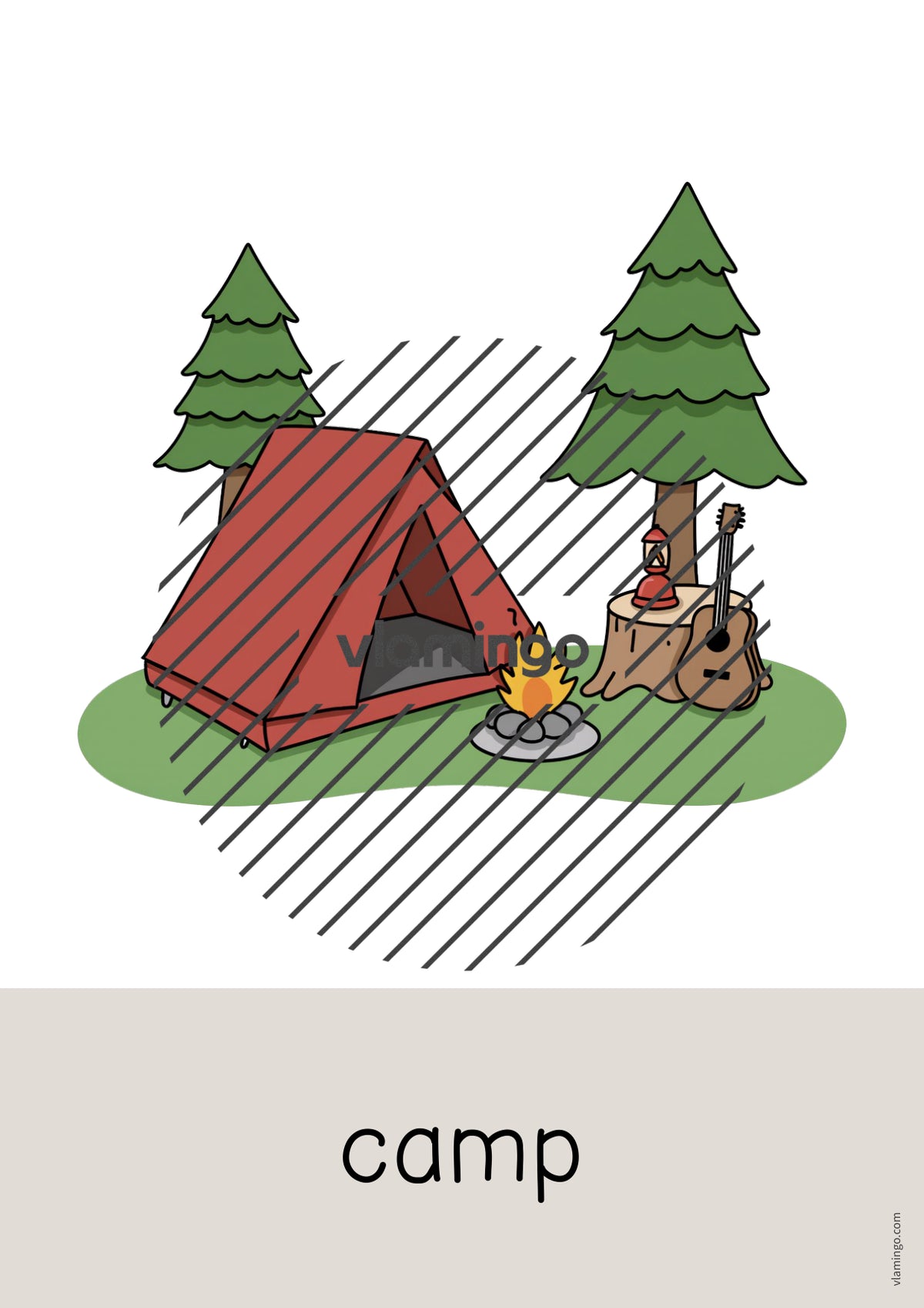 de englisch camping word and picture cards 048