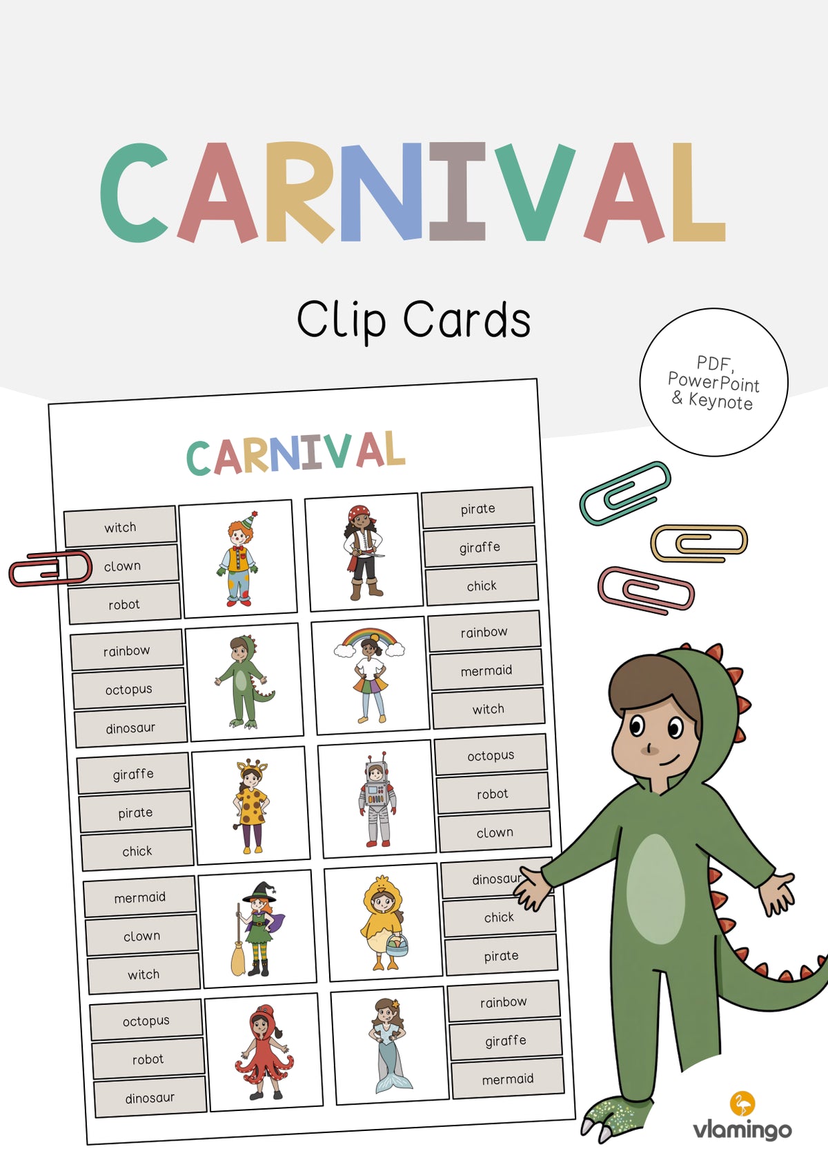 de englisch carnival clip cards 001