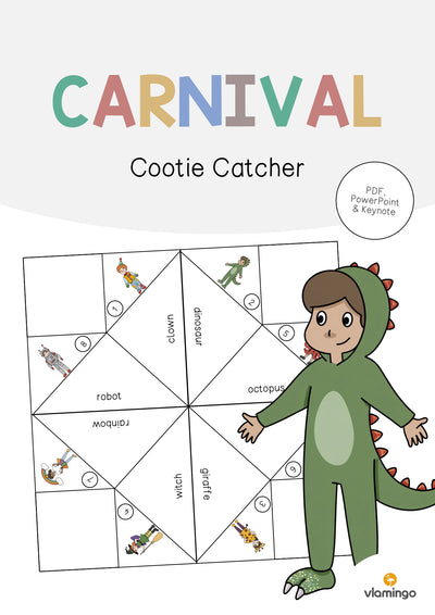 Carnival / Fasching: Cootie Catcher (Englisch)