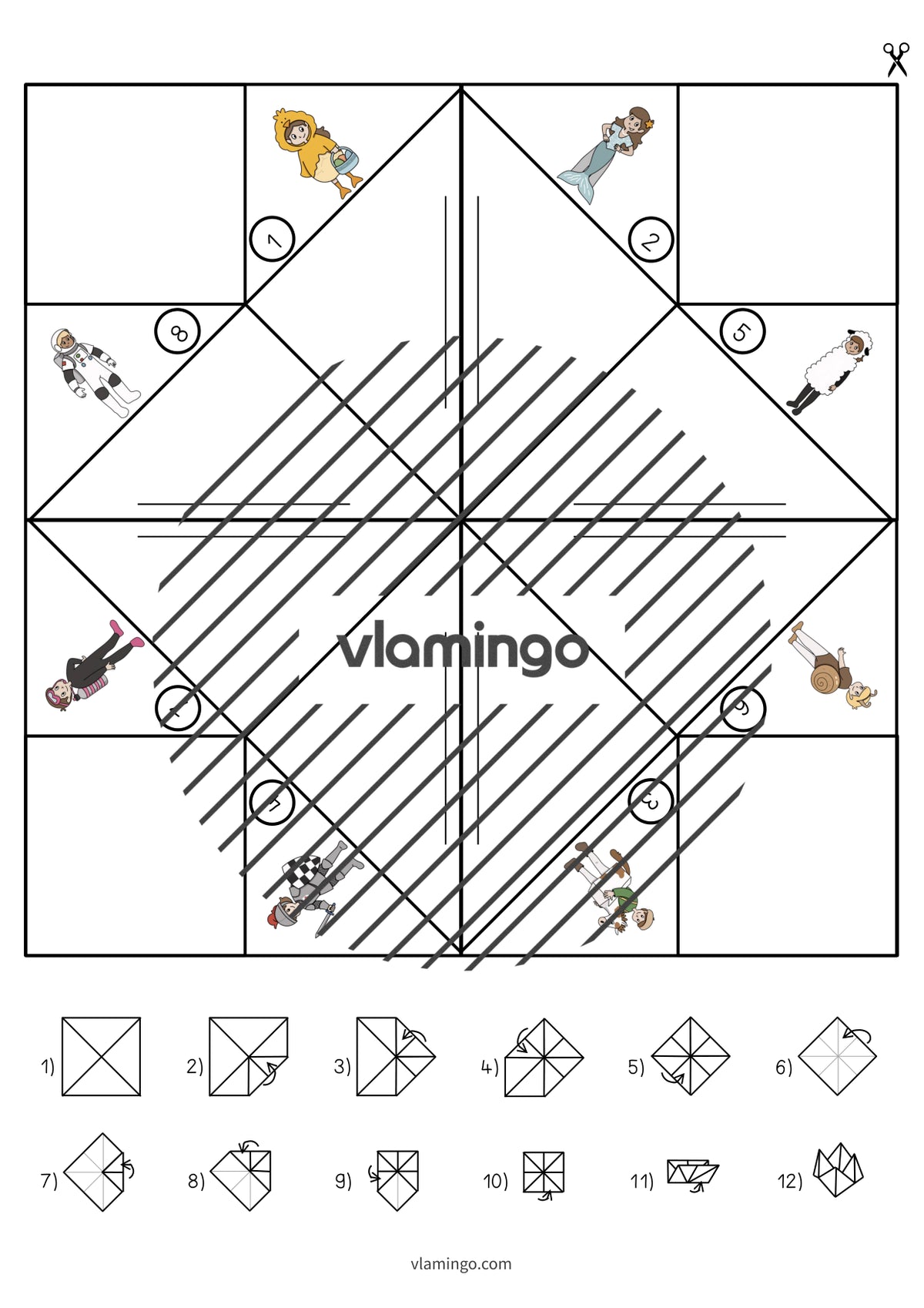 de englisch carnival cootie catcher 010