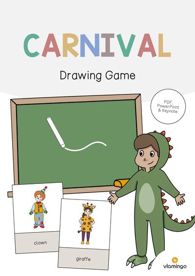 Carnival / Fasching: Drawing Game (Englisch)