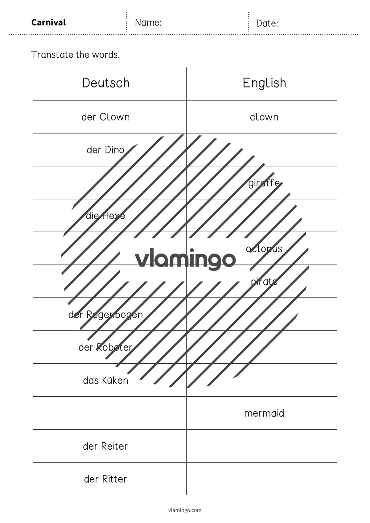 de englisch carnival vocabulary mini test 003