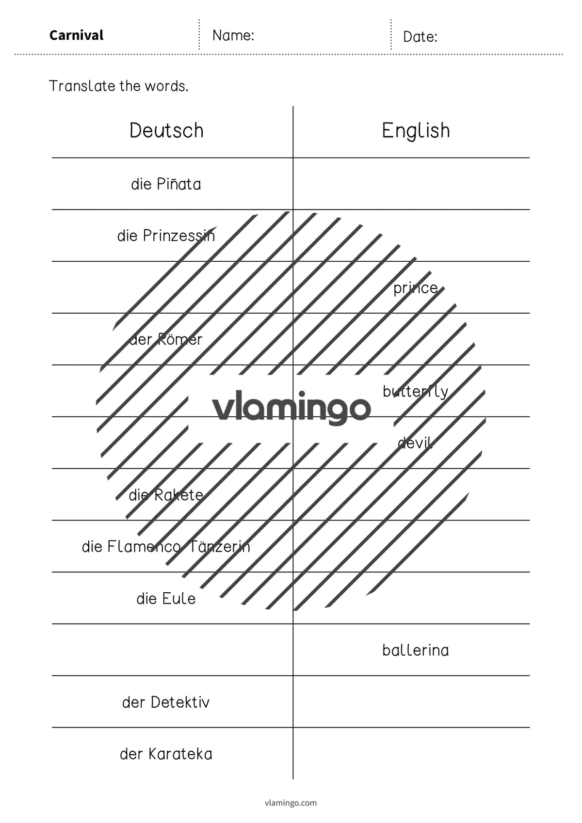 de englisch carnival vocabulary mini test 005