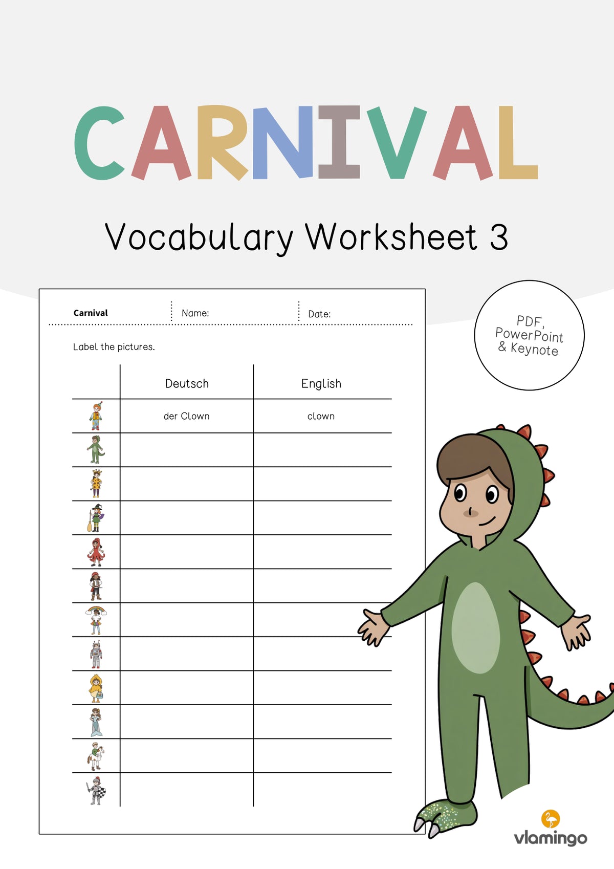 de englisch carnival vocabulary worksheet 3 001