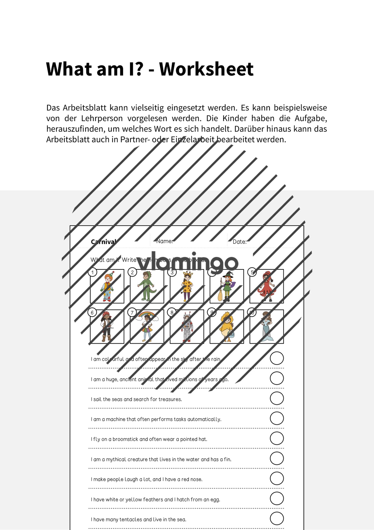 de englisch carnival what am i worksheet 002