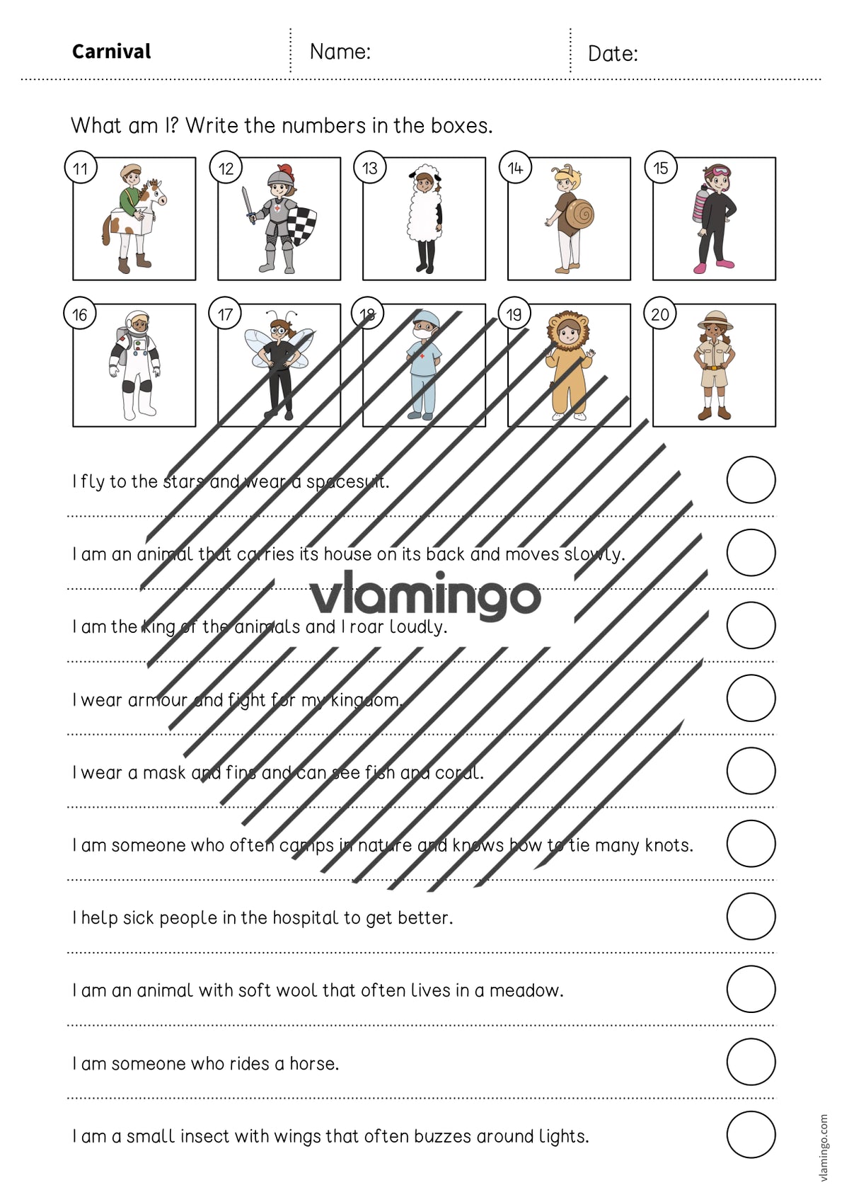 de englisch carnival what am i worksheet 004