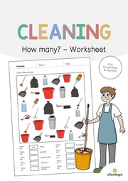 de englisch cleaning how many worksheet 001