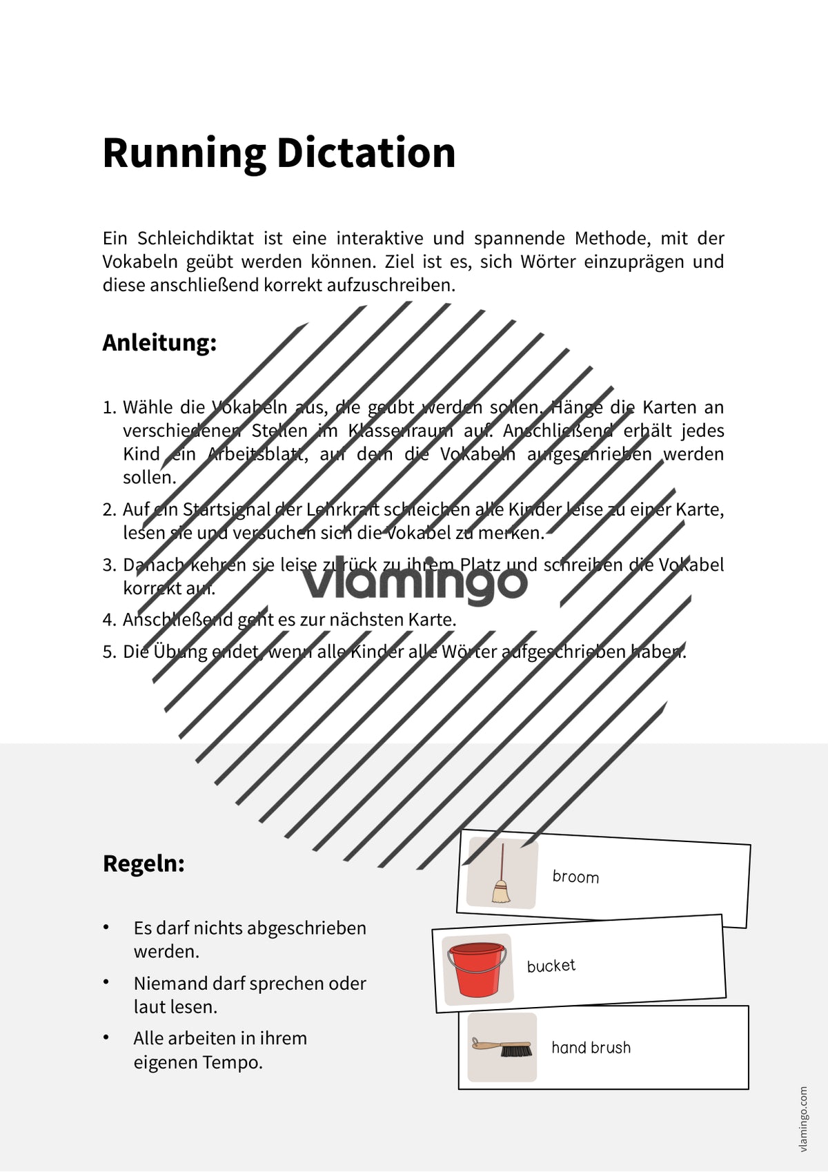 de englisch cleaning running dictation 002