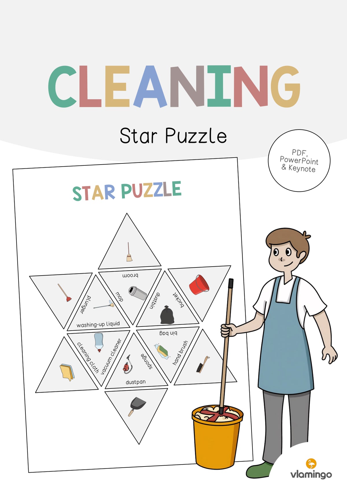 de englisch cleaning star puzzle 001