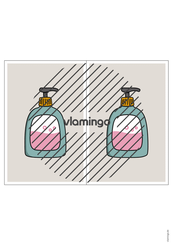 de englisch cleaning station signs 019