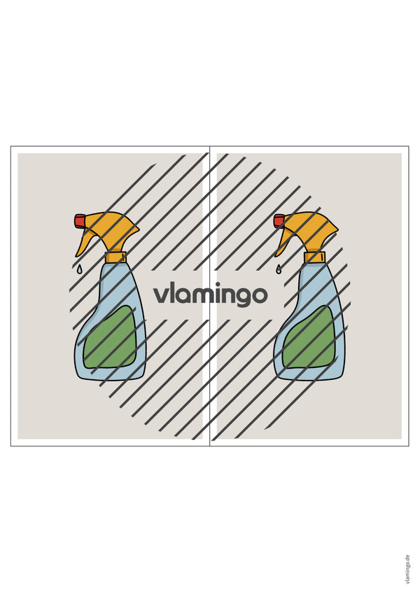 de englisch cleaning station signs 024