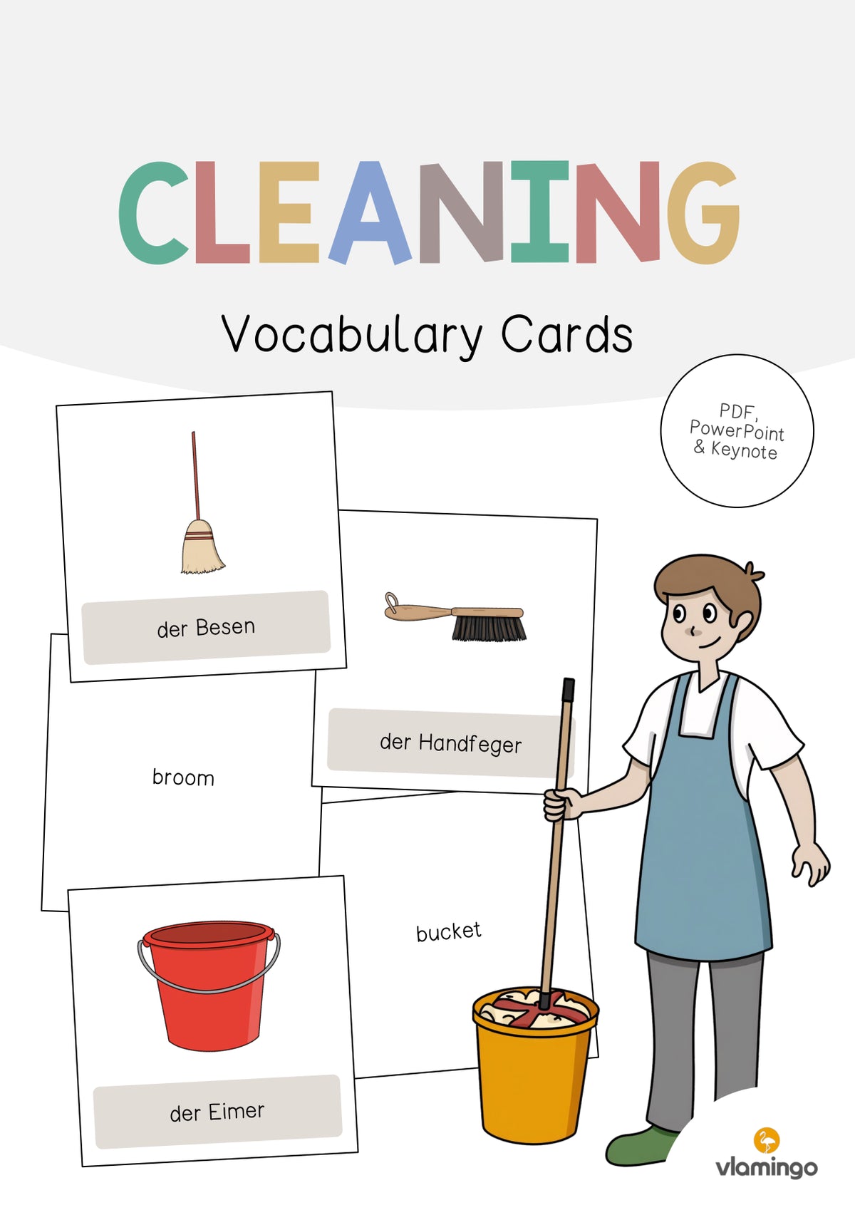 de englisch cleaning vocabulary cards 001