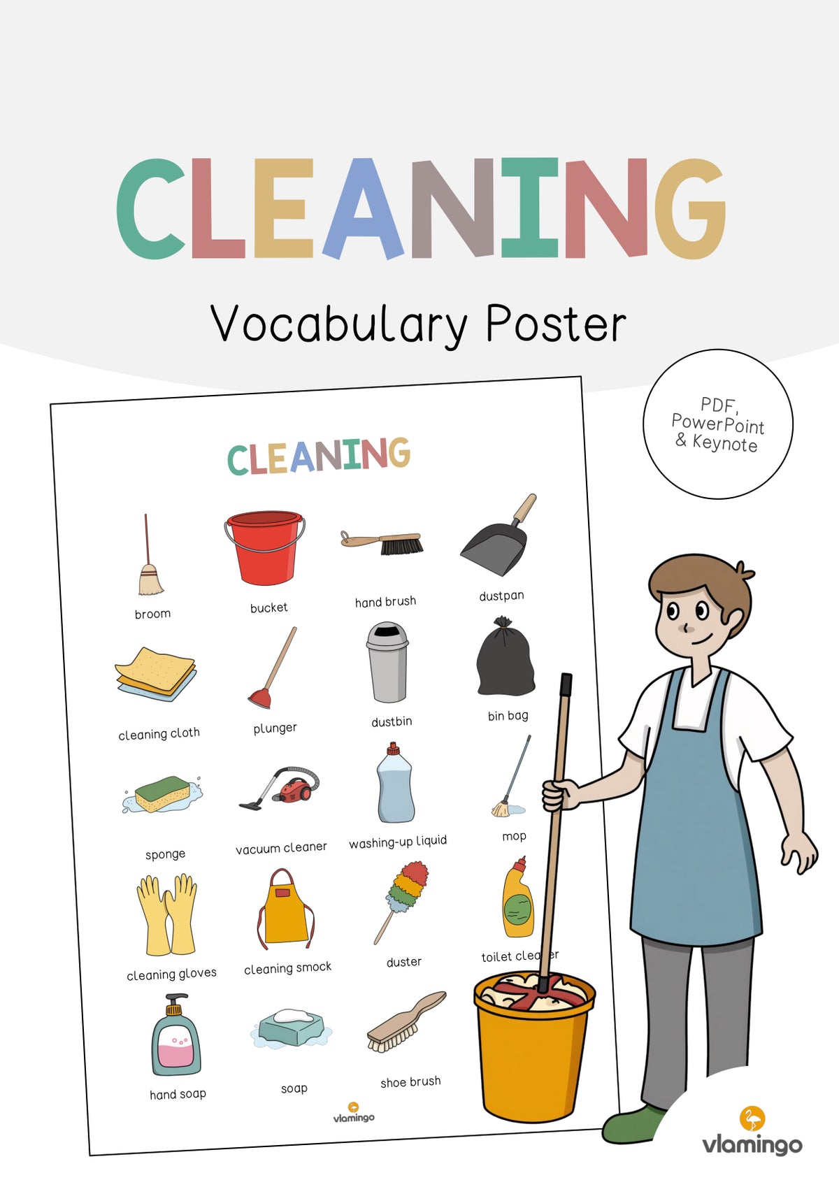 de englisch cleaning vocabulary poster 001
