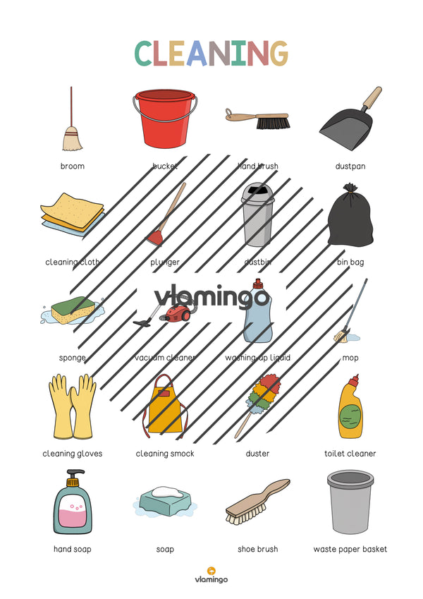 de englisch cleaning vocabulary poster 003