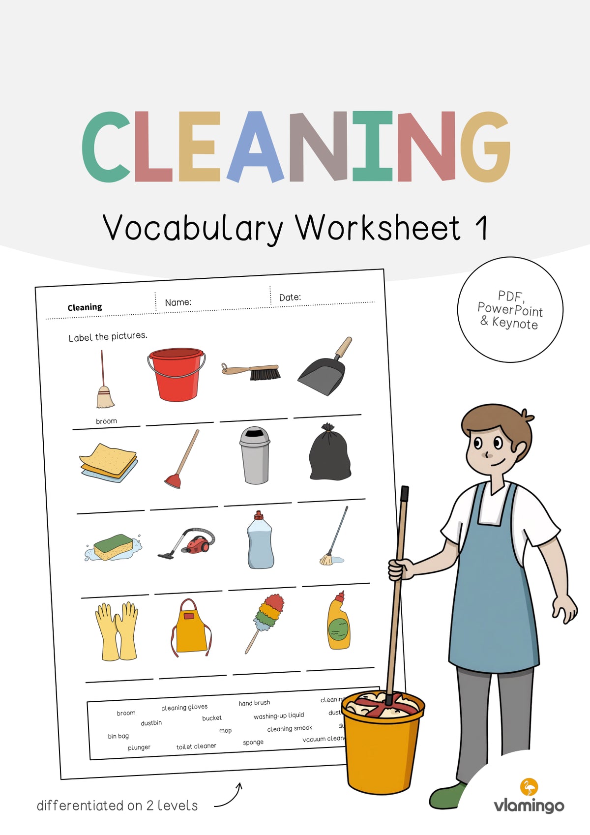 de englisch cleaning vocabulary worksheet 1 001