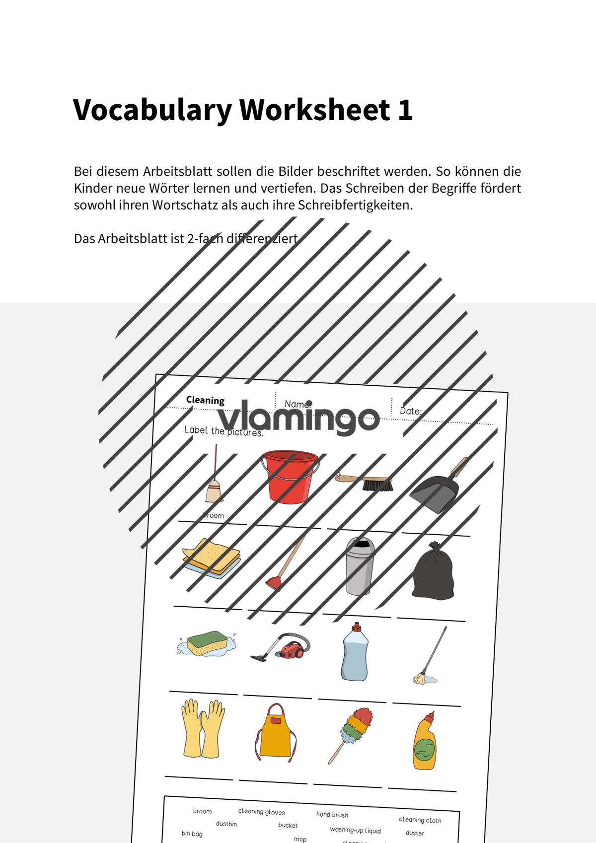 de englisch cleaning vocabulary worksheet 1 002