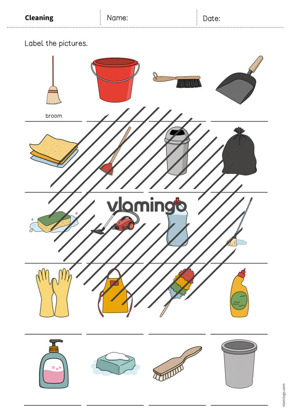 de englisch cleaning vocabulary worksheet 1 006