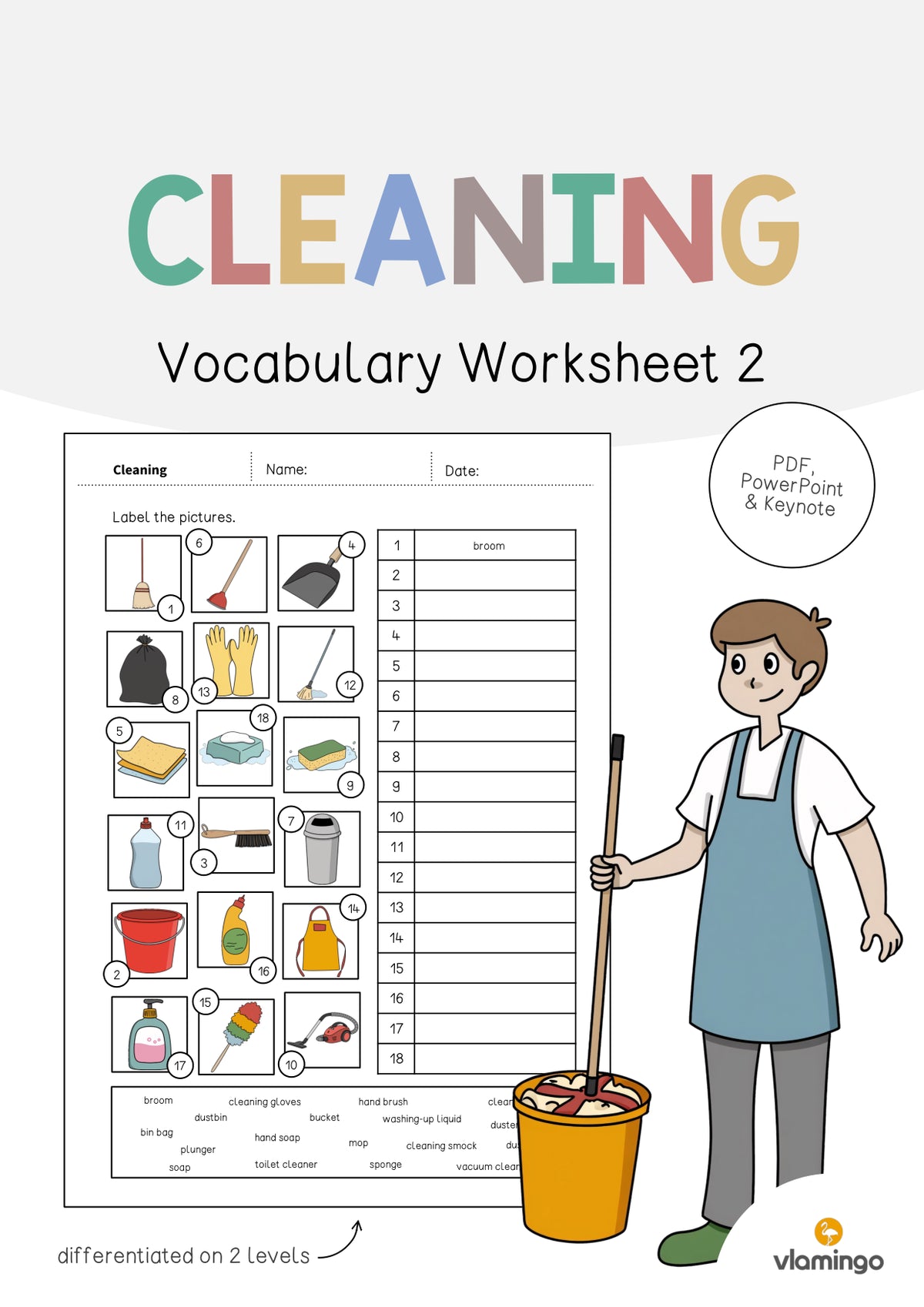 de englisch cleaning vocabulary worksheet 2 001