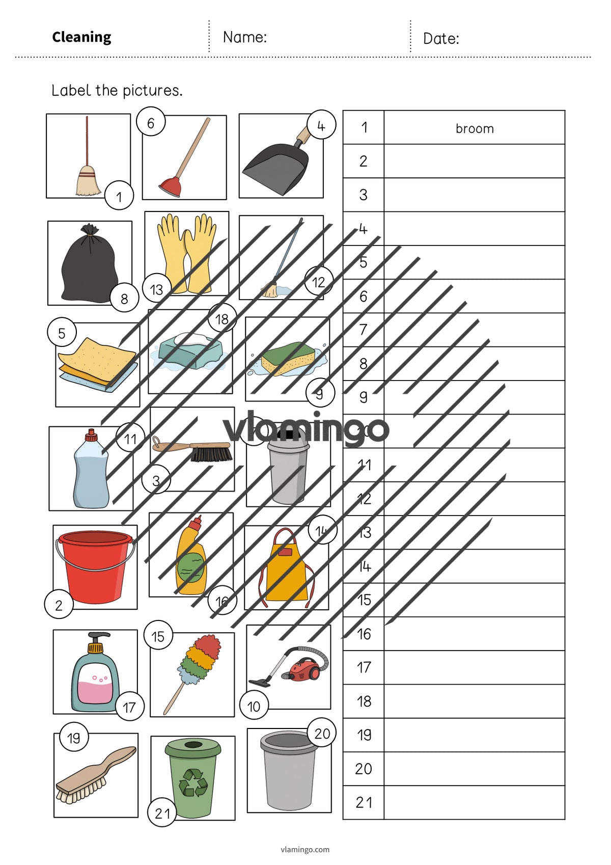 de englisch cleaning vocabulary worksheet 2 006