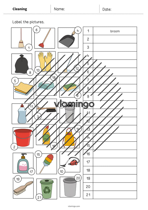 de englisch cleaning vocabulary worksheet 2 006