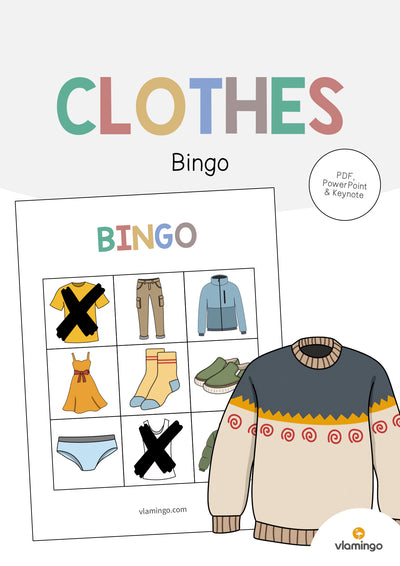 Clothes / Kleidung: Bingo (Englisch)