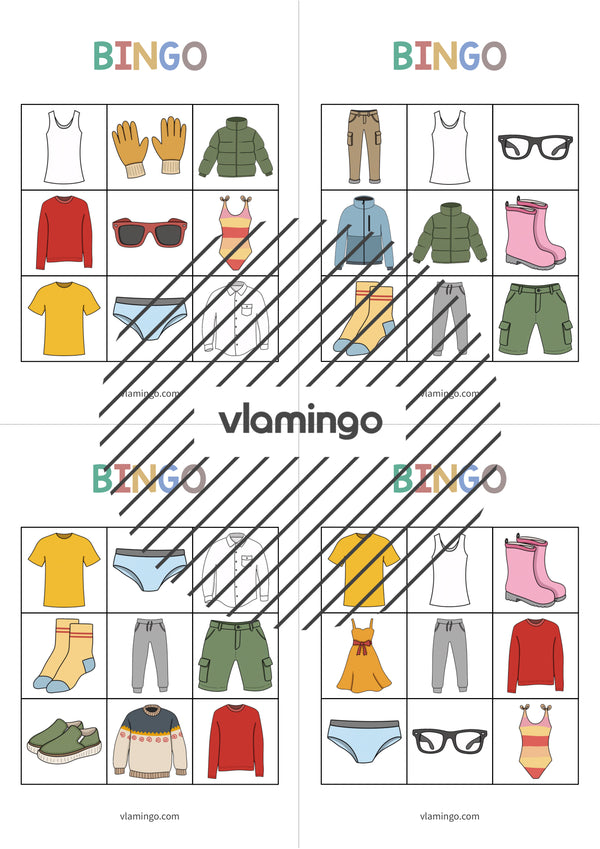 de englisch clothes bingo 009