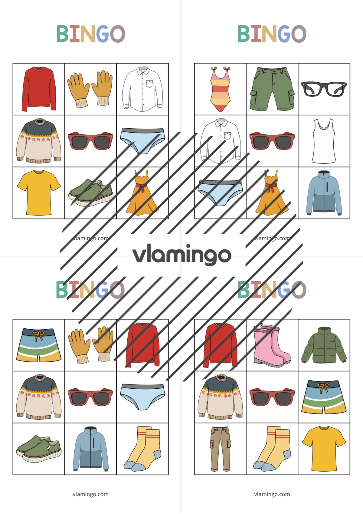 de englisch clothes bingo 012