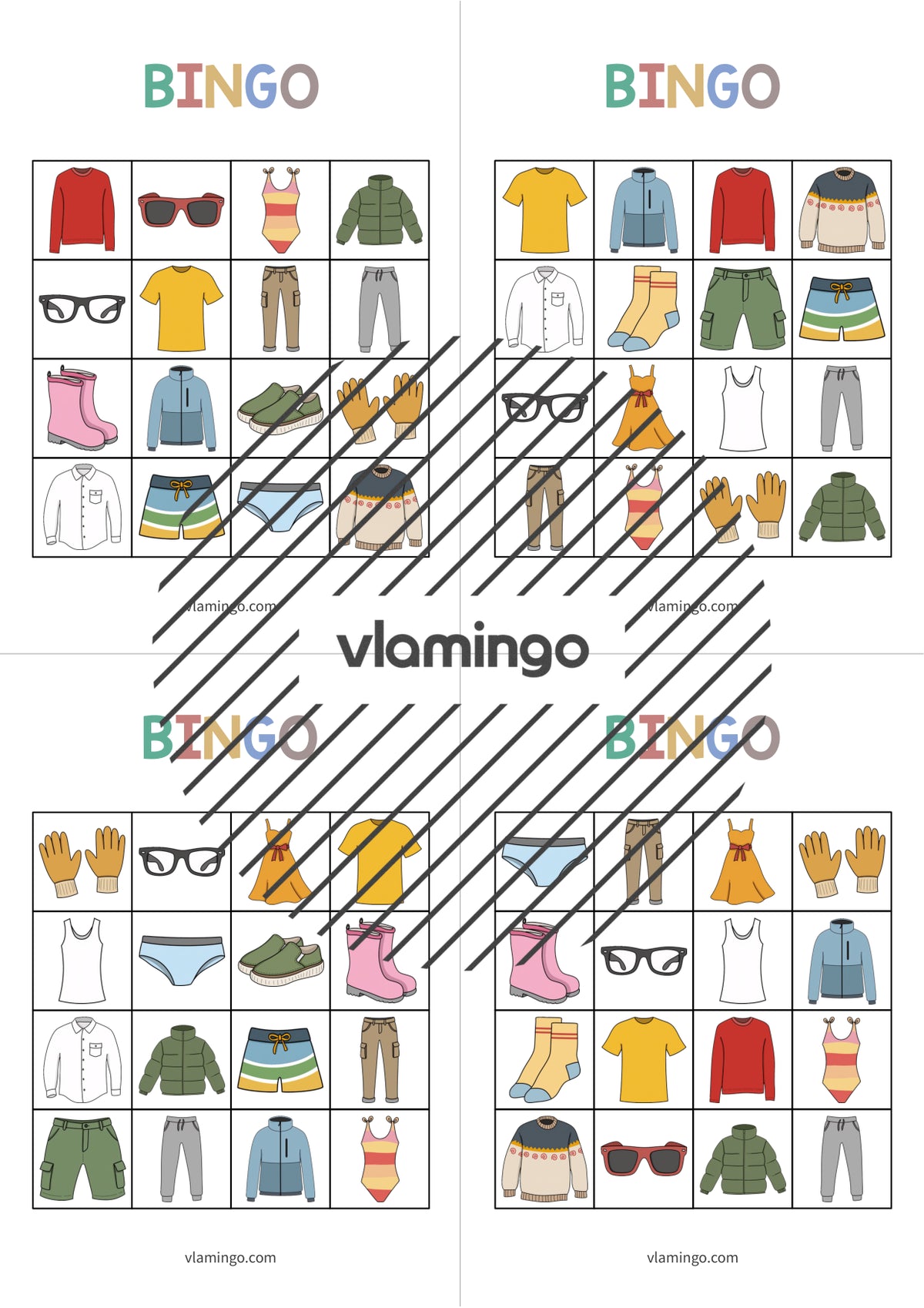 de englisch clothes bingo 019